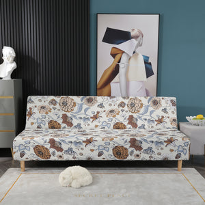 Slipcover Armless foldable sofa cover elastic washable fabric couch sofa bed furniture protector slipcover