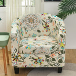 Stretch Couch Slipcover Printed Club Chair Slipcover Geometric Pattern Tub Chair Slipcover Bucket Chair Full Slipcovers