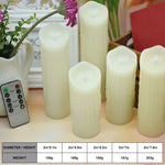 Flameless Candles Led Ivory Real Wax Battery Candles with Remote Timer for Exquisite Decor Outdoor Heat Resistant with Realistic Moving Wick Flames