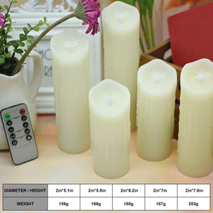 Flameless Candles Led Ivory Real Wax Battery Candles with Remote Timer for Exquisite Decor Outdoor Heat Resistant with Realistic Moving Wick Flames