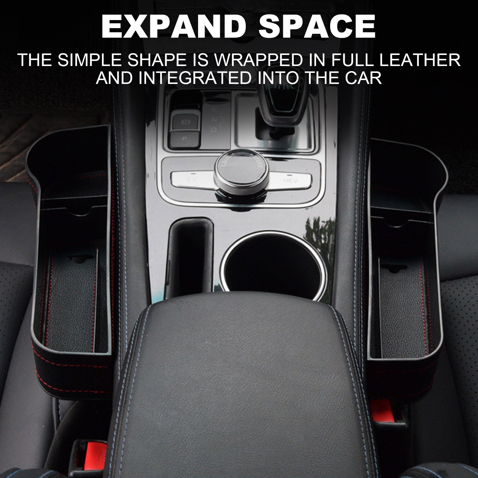 2 PCS Car Seat Gap Filler Organizer Console Side Pocket Car Cup Holder Multifunctional Auto Front Seat Storage