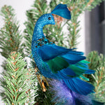 Peacock Indoor Decorative Ornaments Bird with Clip for Christmas Tree Garden Decorations