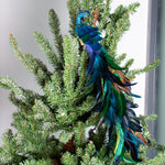 Peacock Indoor Decorative Ornaments Bird with Clip for Christmas Tree Garden Decorations