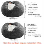 Bean Bag Chair Cover Chair Cushion, Multifunctional Bean Bag Chair, Soft And Comfortable Bean Bag Cover, Living Room Bedroom Furniture (Cover Only, No Filler)