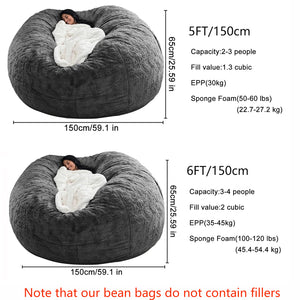 Bean Bag Chair Cover Chair Cushion, Multifunctional Bean Bag Chair, Soft And Comfortable Bean Bag Cover, Living Room Bedroom Furniture (Cover Only, No Filler)