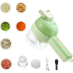 4 in 1 Hand Electric Vegetable Slicer Set, Vegetable cutter, Garlic Slicer, Onion Slicer, Electric Food Slicer, Mini Food Slicer and Chopper