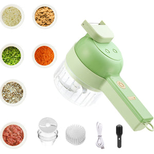 4 in 1 Hand Electric Vegetable Slicer Set, Vegetable cutter, Garlic Slicer, Onion Slicer, Electric Food Slicer, Mini Food Slicer and Chopper