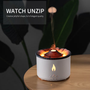 Flame Light LED Humidifier Aroma Fragrance Oil Diffuser– Volcanic Mist Creative Gifts for Home, Office