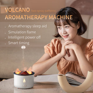 Flame Light LED Humidifier Aroma Fragrance Oil Diffuser– Volcanic Mist Creative Gifts for Home, Office