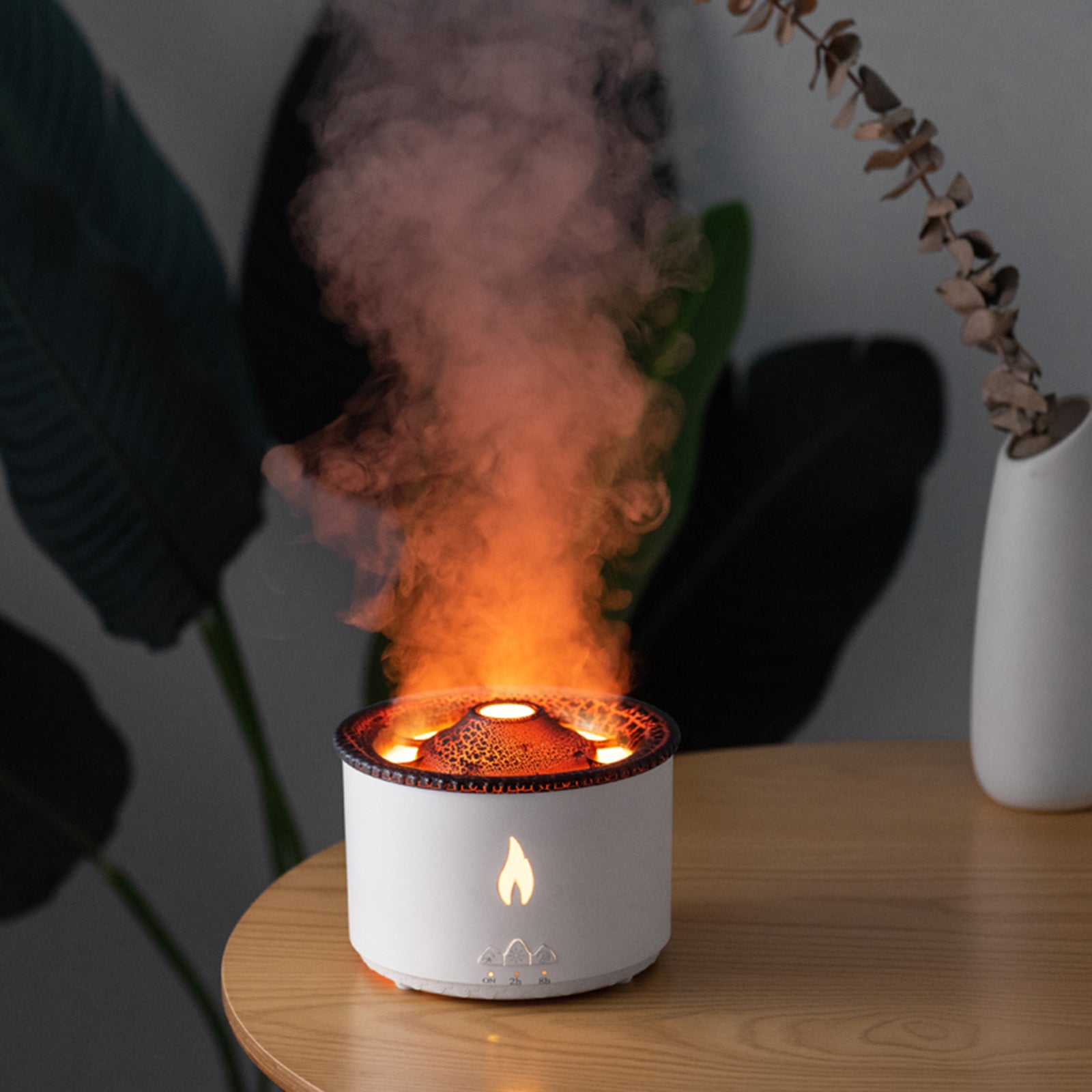 Flame Light LED Humidifier Aroma Fragrance Oil Diffuser– Volcanic Mist Creative Gifts for Home, Office