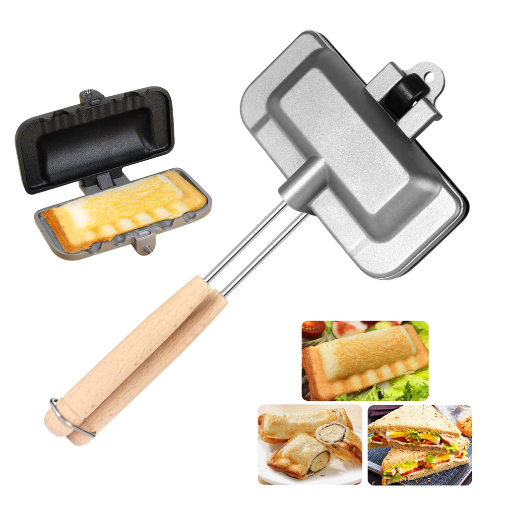 Hot Sandwich Maker, Hot Dog Toaster, Double-Sided Sandwich Baking Pan, Double Sided Frying Pan, Grilled Cheese Maker Nonstick