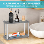 Sink Caddy, 2 Tier Instant Dry Kitchen Sink Organizer Sponge Holder for Kitchen Sink Diatomaceous Pedestal Stand Riser