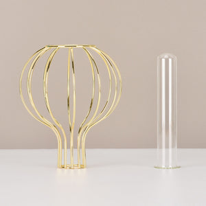 Glass-Vase-with-Metal-Frame