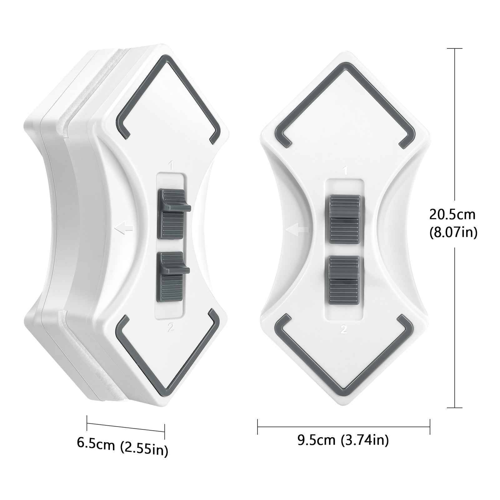 Glass Wipe Adjustable Magnetic Single and Double Layer Universal Double-Sided  8-30 mm, Gray Blue