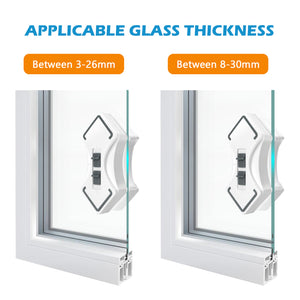Double Sided Magnetic Window Cleaner Cleaning Tool with Safety Rope