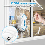 Double Sided Magnetic Window Cleaner Cleaning Tool with Safety Rope