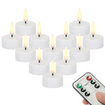 12 PCS Tea Lights with Remote Control Realistic Bright Flameless LED for Outdoor Table Party Decoration Celebration