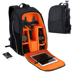 Camera Backpack with Headphone Hole Waterproof Scratch-proof Dual Digital DSLR Photo Video Bag Laptop Backpack