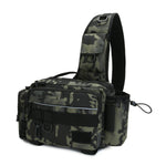Fishing Tackle Storage Bag Waterproof Scratch resistant with Rod Holder Outdoor Shoulder Backpack