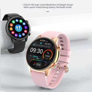 1.32'' Smart Watch Heart Rate Blood Pressure Tracker with Music Control Multiple Sports Modes