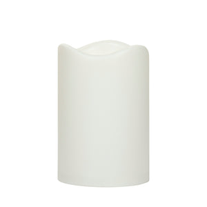 Flameless Candles Led Tea Light with Automatic Timing Function Fake Candle in Ivory Wave Open