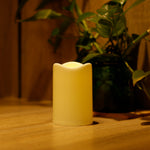 Flameless Candles Led Tea Light with Automatic Timing Function Fake Candle in Ivory Wave Open