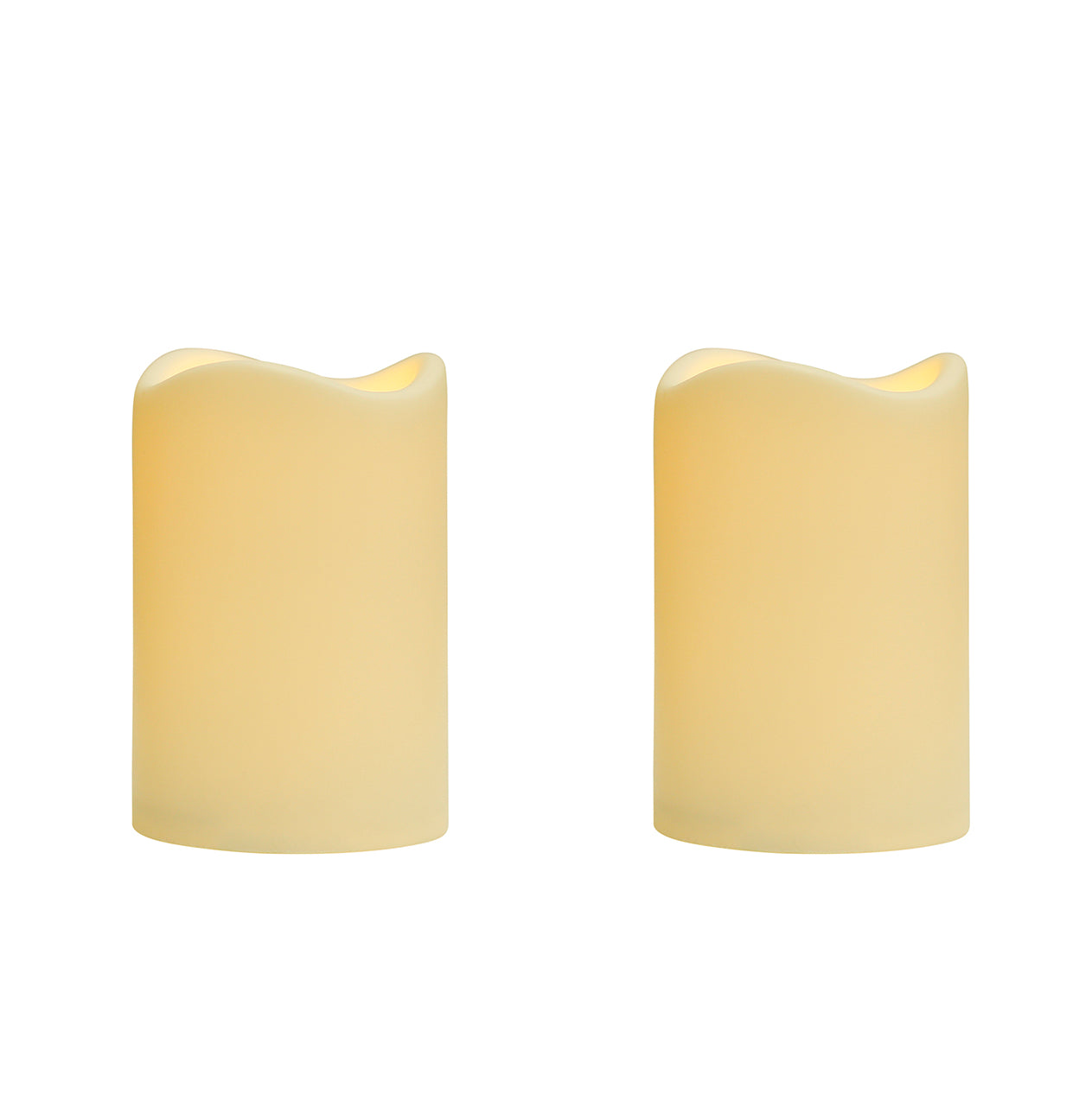 Flameless Candles Led Tea Light with Automatic Timing Function Fake Candle in Ivory Wave Open