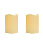 Flameless Candles Led Tea Light with Automatic Timing Function Fake Candle in Ivory Wave Open