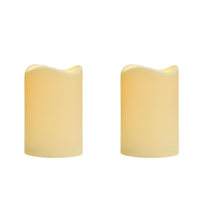 Flameless Candles Led Tea Light with Automatic Timing Function Fake Candle in Ivory Wave Open