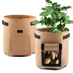 7 Gallon Potato Grow Bag with Handles and Harvest Window Garden Vegetable Planting Bags for Tomato Fruits