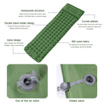 Camping Air Sleeping Pad Mat Foot Press Inflatable Lightweight Backpacking Pad 200 x 69 x 10 cm