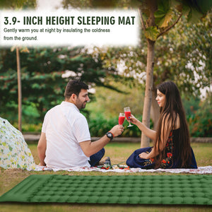 Camping Air Sleeping Pad Mat Foot Press Inflatable Lightweight Backpacking Pad 200 x 69 x 10 cm