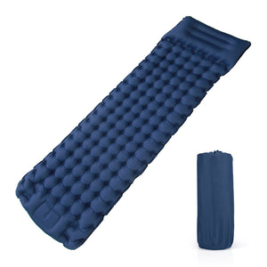 Camping Air Sleeping Pad Mat Foot Press Inflatable Lightweight Backpacking Pad 200 x 69 x 10 cm
