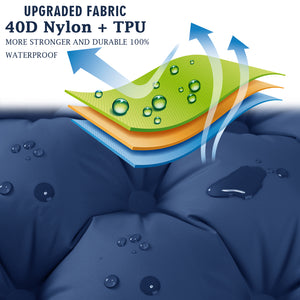 Camping Air Sleeping Pad Mat Foot Press Inflatable Lightweight Backpacking Pad 200 x 69 x 10 cm