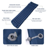 Camping Air Sleeping Pad Mat Foot Press Inflatable Lightweight Backpacking Pad 200 x 69 x 10 cm
