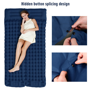 Camping Air Sleeping Pad Mat Foot Press Inflatable Lightweight Backpacking Pad 200 x 69 x 10 cm