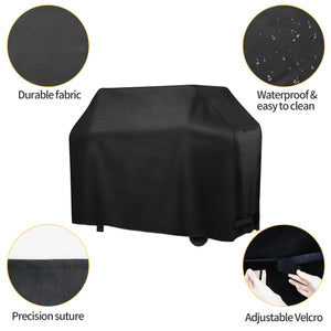 BBQ Cover Heavy Duty Waterproof Outdoor Barbecue Grill Cover Fade Rip Resistant 600D Oxford Fabric for Most Brands Of Grill