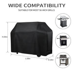 BBQ Cover Heavy Duty Waterproof Outdoor Barbecue Grill Cover Fade Rip Resistant 600D Oxford Fabric for Most Brands Of Grill