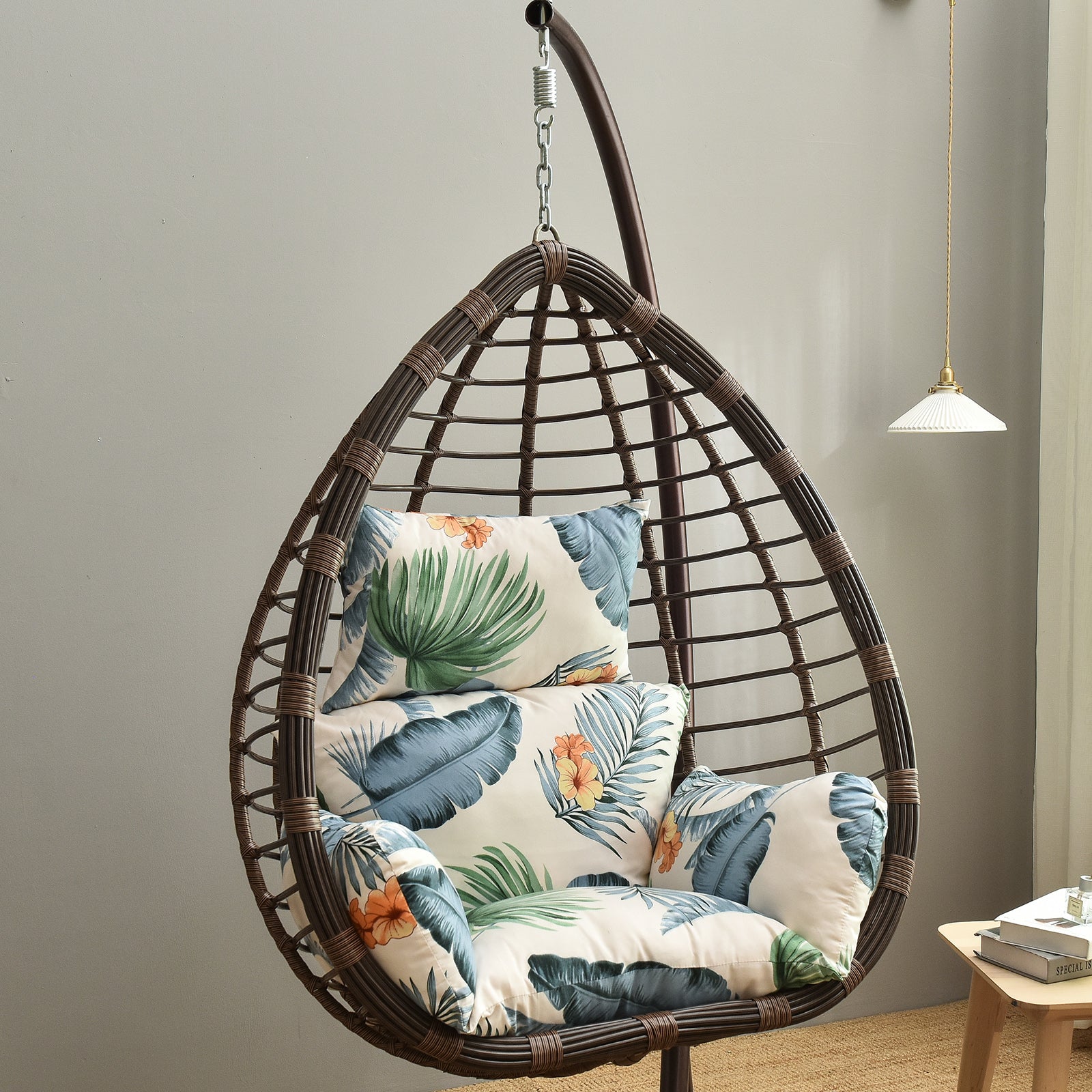 Basket Chair Cushion Indoor/Outdoor Egg Chair Cushions Thicken Hanging Chair Cushion 6 Style Chair cover (No Hammock)