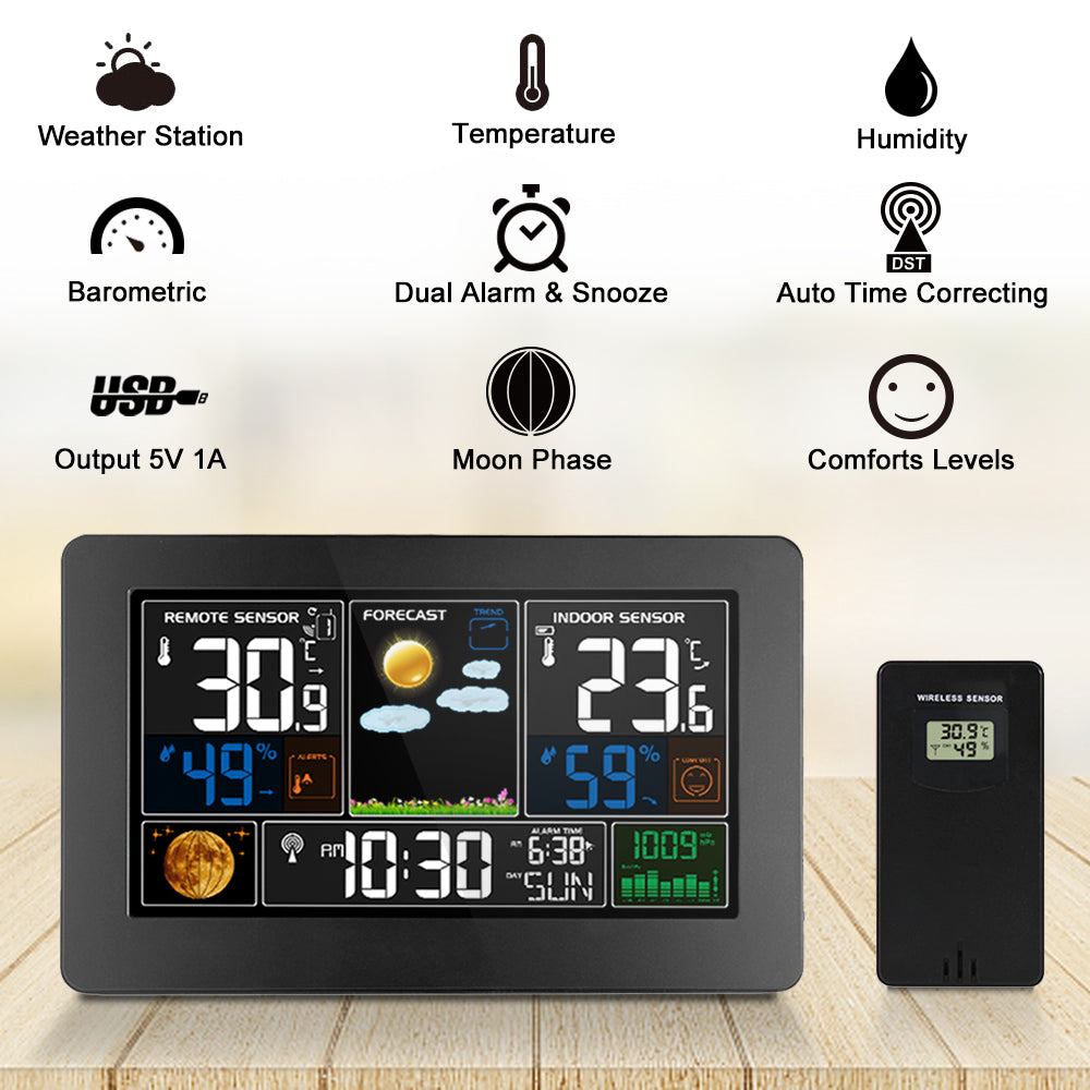 Indoor Hygrometer Thermometer with 3 Outdoor Sensor Digital Humidity with Weather Forecast
