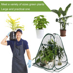Mini Pop Up Small Greenhouse Transparent PVC Plant House with 4 Anchoring Stakes and Zipper Ventilation Window for Indoor Outdoor Use
