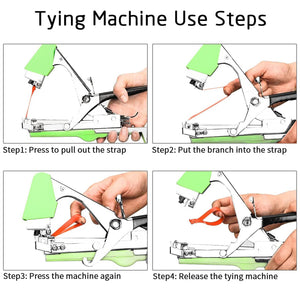 Plant Tying Machine Tapener Tool Gardening Tapetool with Tape Staples for Grapes, Raspberries, Tomatoes and Vining Vegetables