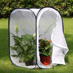 Mini Pop Up Small Greenhouse Transparent PVC Plant House with 4 Anchoring Stakes and Zipper Ventilation Window for Indoor Outdoor Use