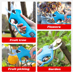 Electric Pruning Shears Professional Cordless Tree Branch Pruner with 2 Rechargeable Battery - 28mm (1.1inch) Cutting Diameter