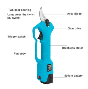 Electric Pruning Shears Professional Cordless Tree Branch Pruner with 2 Rechargeable Battery - 28mm (1.1inch) Cutting Diameter