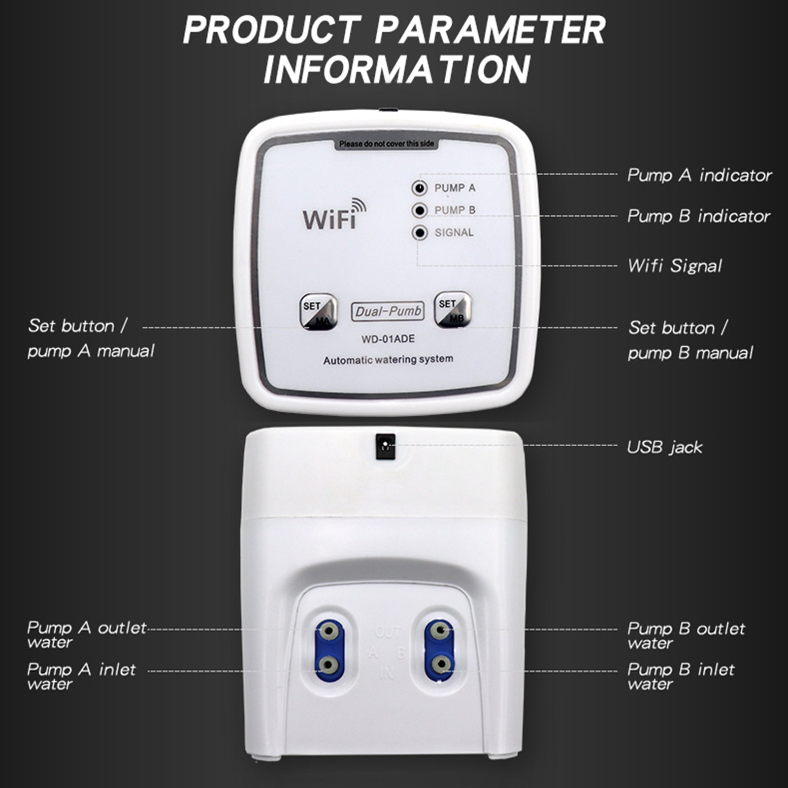 WiFi Plant Watering Devices, Double Pump Automatic Watering System with Programmable Timer