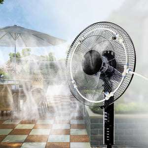Misting Cooling System with 33 FT(10M) Misting Line 8 Brass Mist Nozzles for Patio Garden Greenhouse