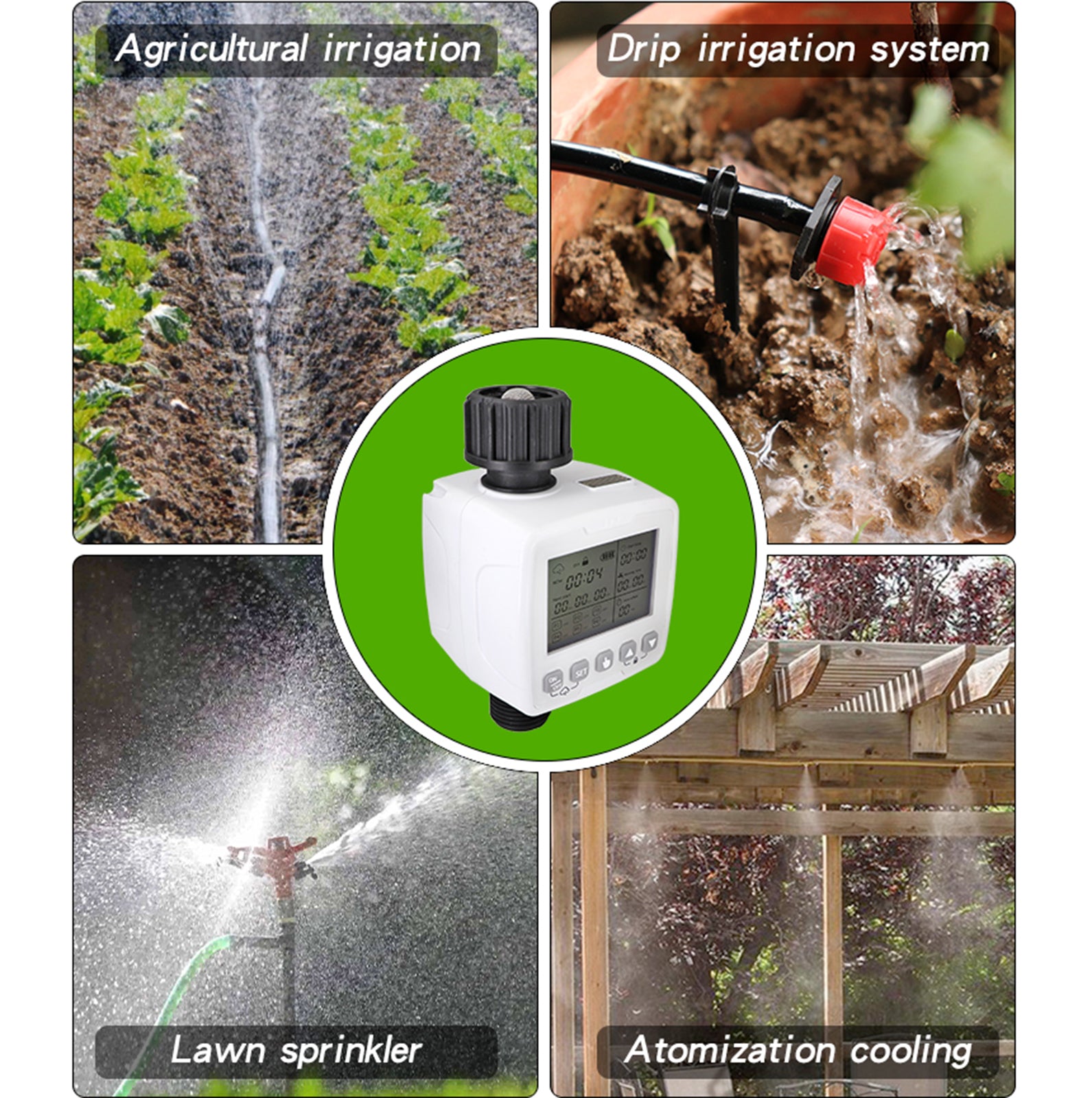 Automatic Watering Timer with Rain Sensor Drip Irrigation Kit Plant Waterer drip Irrigation System