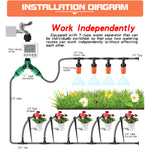Automatic Watering Timer with Rain Sensor Drip Irrigation Kit Plant Waterer drip Irrigation System