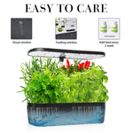 Hydroponics Growing System 12 Pods Plant Starter Kit with Timer Grow Light Pump System Big Water Tank